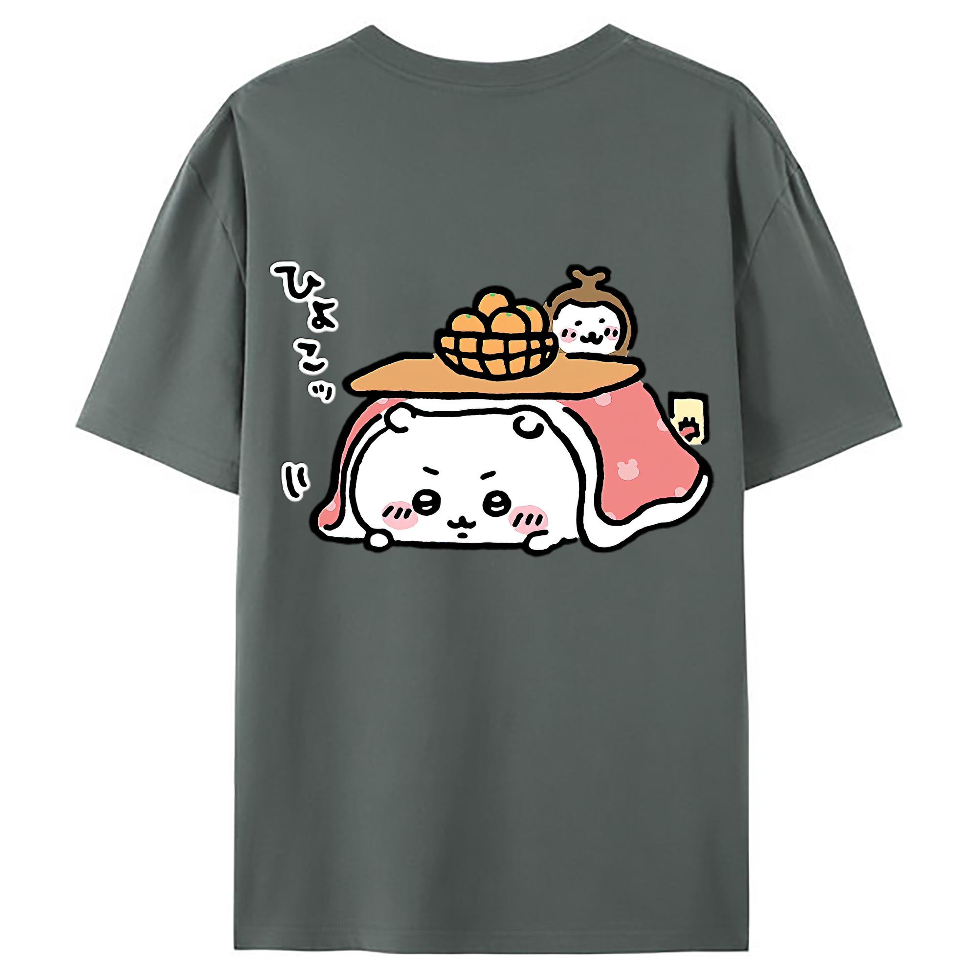 （画像用） ちいかわ ちいかわ Chii-kawa chiikawa 綿100％ メンズ半袖Tシャツ（バックプリント） 通気性